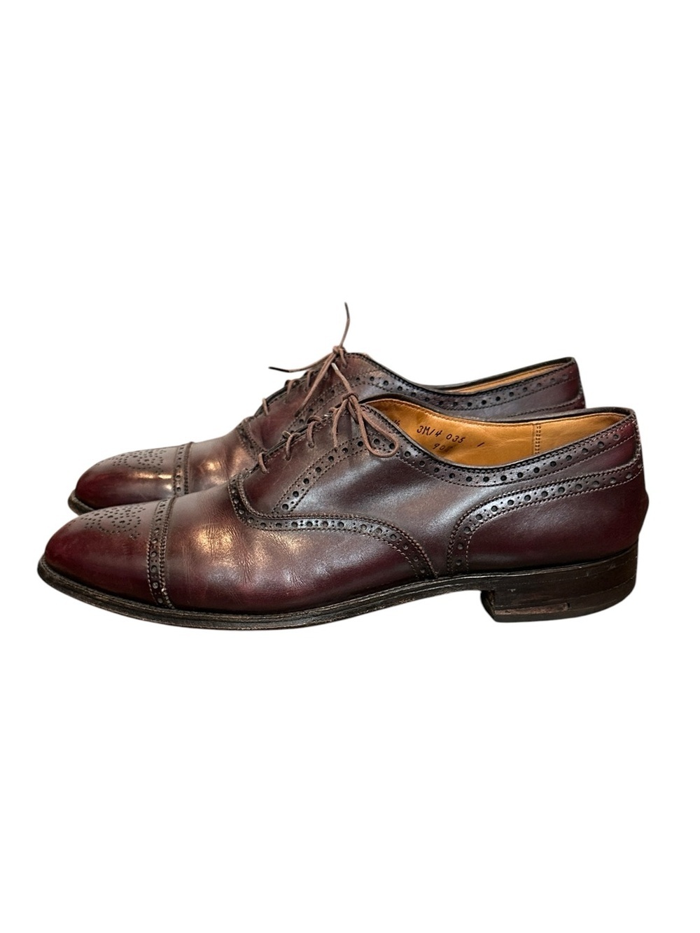 Alden 908 Medallion Perf Tip Bal Oxford Burgundy Calf Hampton Last 12.5 AA/B USA - Picture 2 of 10